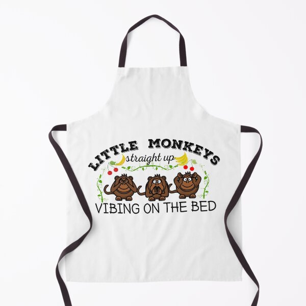 Item preview, Little monkeys vibing on the bed designed and sold by Oopsie-Daisy.