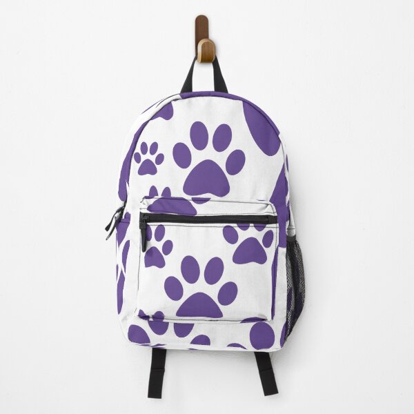 Item preview, COLOR OF THE YEAR 2018 ULTRA VIOLET- PAW PRINTS WALKING ALL OVER PATTERN IN DIFFERENT SIZE ANIMAL FEET designed and sold by ozcushions.