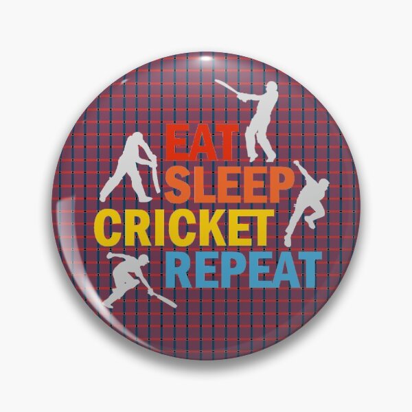 Item preview, Eat Sleep Cricket repeat designed and sold by aktiveaddict.