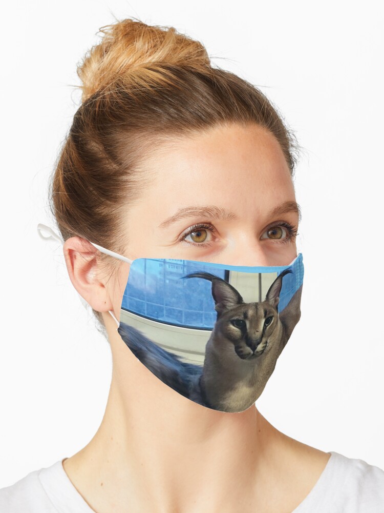 Big Floppa Caracal Cat Meme Mask Mask By Mattruggz Redbubble