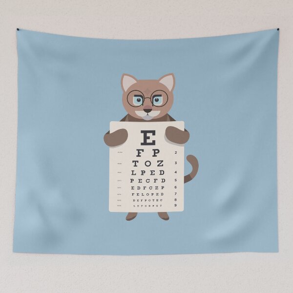 Item preview, Eye Doctor Optician Cat designed and sold by Cute and Funny Animal Art Designs.