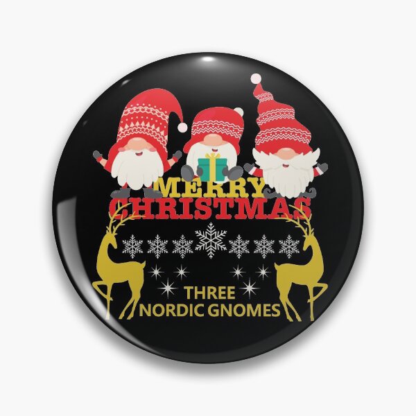 Item preview, Three Nordic Gnomes Winter, Merry Christmas designed and sold by Kadourah.