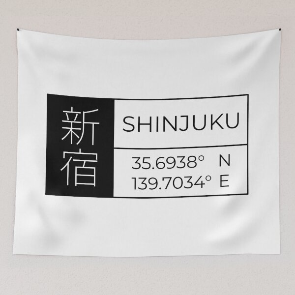 Aperçu de l'œuvre Shinjuku - Latitude et longitude créée et vendue par Heedee Design.