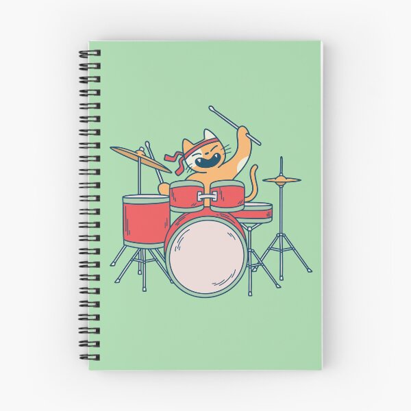 Item preview, Drummer Cat designed and sold by Cute and Funny Animal Art Designs.
