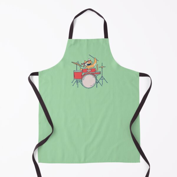 Item preview, Drummer Cat designed and sold by Cute and Funny Animal Art Designs.