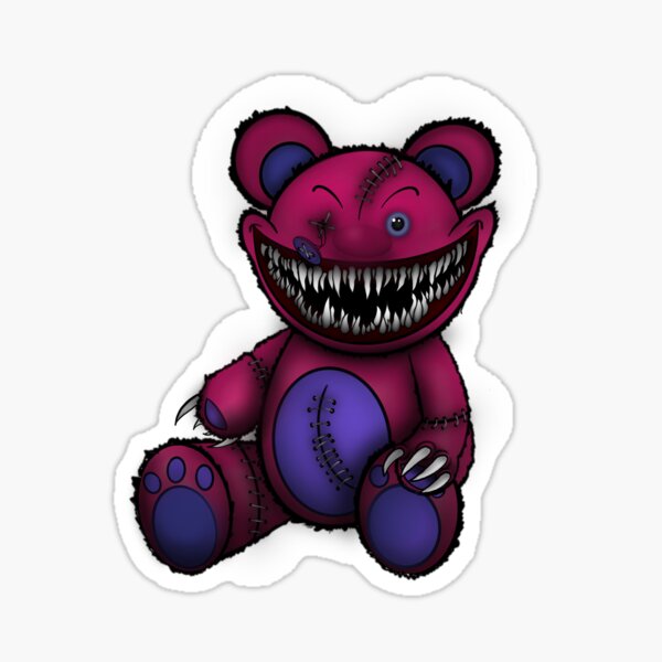 creepy teddy bear cartoon