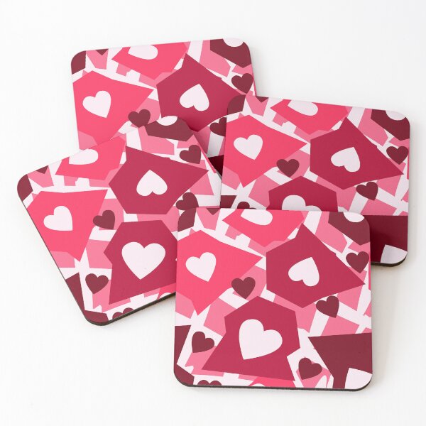 Item preview, White And Red Hearts Shape Pattern designed and sold by Totaghyr.