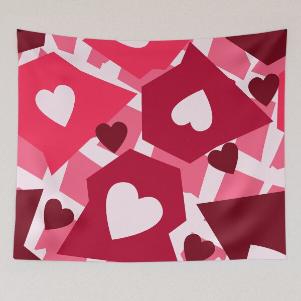 Item preview, White And Red Hearts Shape Pattern designed and sold by Totaghyr.
