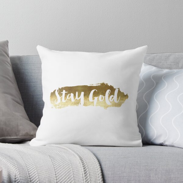 Stay Gold Throw Pillow