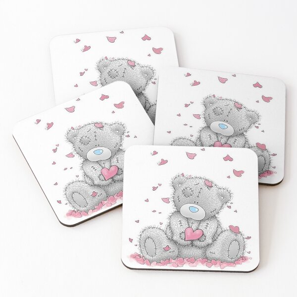 Item preview, Teddy bear and hearts pattern designed and sold by Aura __Print.