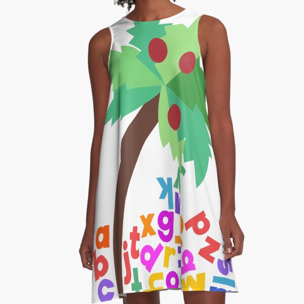 Chicka Chicka Boom Boom Jumbled Alphabets A-Line Dress