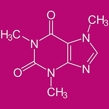 Artwork thumbnail, Caffeine Molecule by Emllea