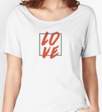 Love Brush Hand Lettering Women's Relaxed Fit T-Shirt