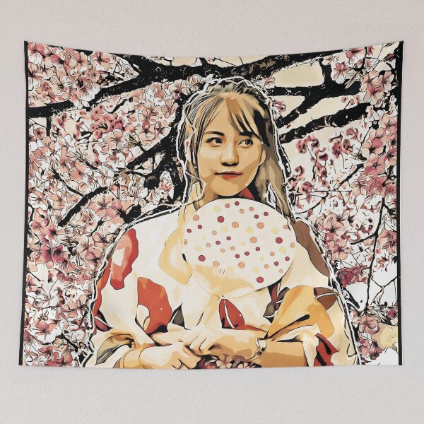 Item preview, Illustration Japanese woman in kimono designed and sold by SkyzCreative.