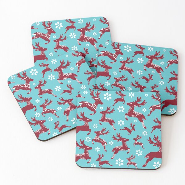 Item preview, Blue Christmas Reindeer Pattern designed and sold by Lady-Lilac.