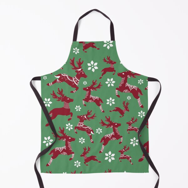 Item preview, Dark Green Christmas Reindeer Pattern designed and sold by Lady-Lilac.