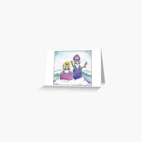 A Wario & Waluigi Christmas Greeting Card