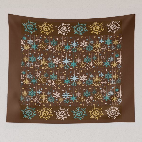 Item preview, Bohemian Snow Flakes Brown Pattern designed and sold by Ksaavet.