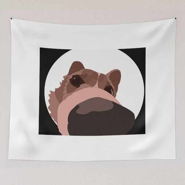 Item preview, brown colorblock fisheye dog designed and sold by Sydney t.