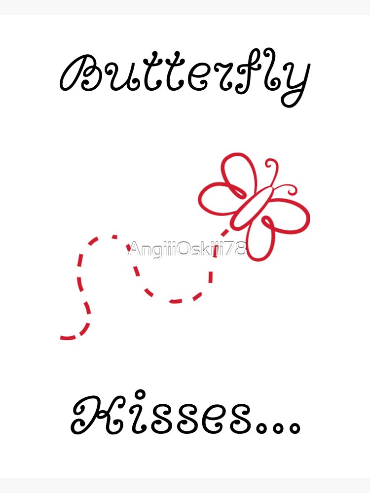 "Butterfly Kisses" Sticker for Sale by AngiiiOskiii78 Redbubble