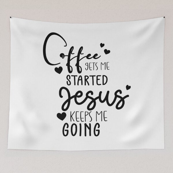Item preview, Coffee  Lets Me Started Jesus Keeps Me  Going designed and sold by shivani21061993.