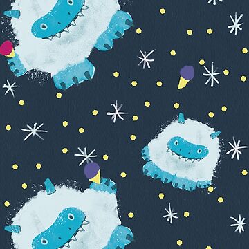 Artwork thumbnail, Yeti Abominable Snowman Bigfoot with Snowcones by tinaschofield
