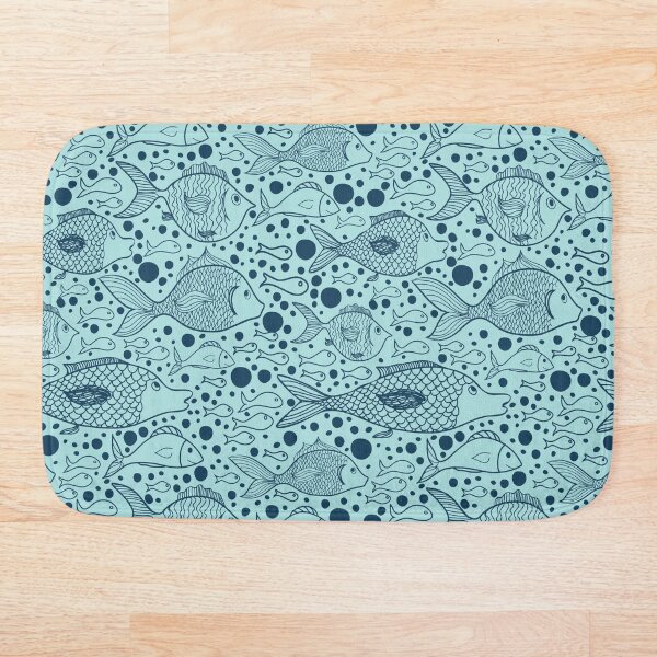 Item preview, Aqua Colored Ocean Fish with Bubbles  designed and sold by PerpetualDrift.