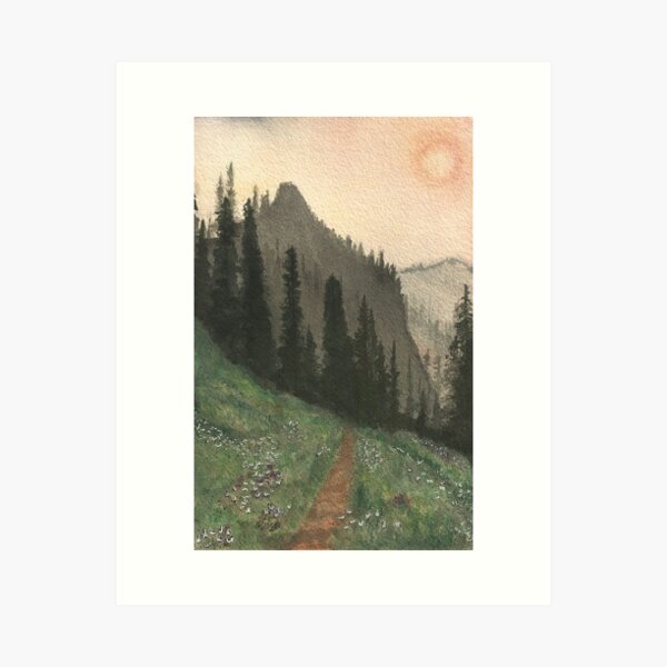 Smoke on Huckleberry Mountain Art Print