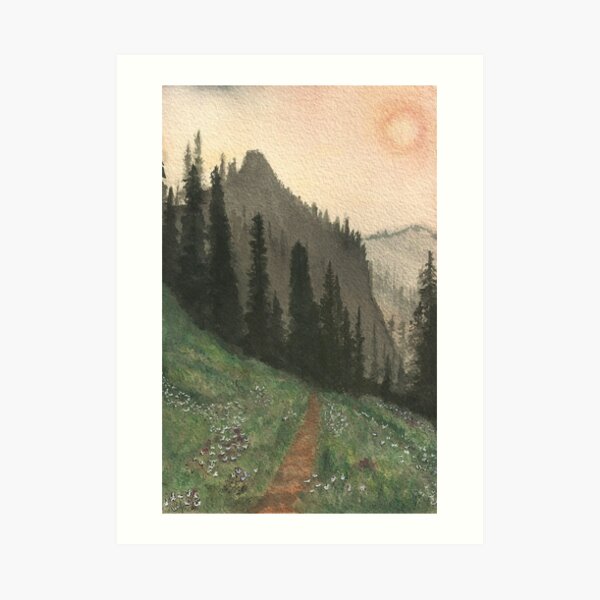 Smoke on Huckleberry Mountain Art Print
