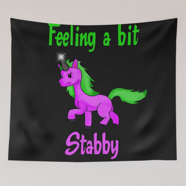 Item preview, Feeling a bit Stabby unicorn designed and sold by Crystalsgraphix.