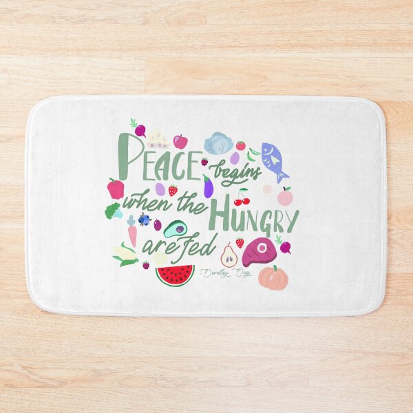 Item preview, DONATE Peace Begins When the Hungry are Fed Quote - Pastel designed and sold by Emily Boynton.