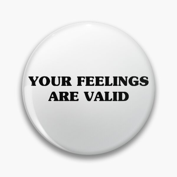 Item preview, your feelings are valid groovy text decal for laptops and cars designed and sold by QuoteSpirations.