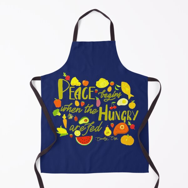Item preview, DONATE Peace Begins When the Hungry are Fed Quote - Yellow/Green designed and sold by Emily Boynton.