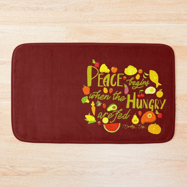 Item preview, DONATE Peace Begins When the Hungry are Fed Quote - Yellow/Green designed and sold by Emily Boynton.