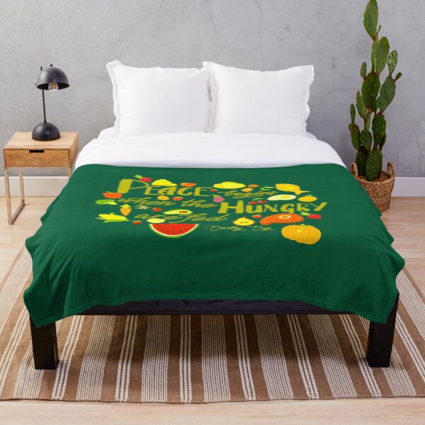 Item preview, DONATE Peace Begins When the Hungry are Fed Quote - Yellow/Green designed and sold by Emily Boynton.