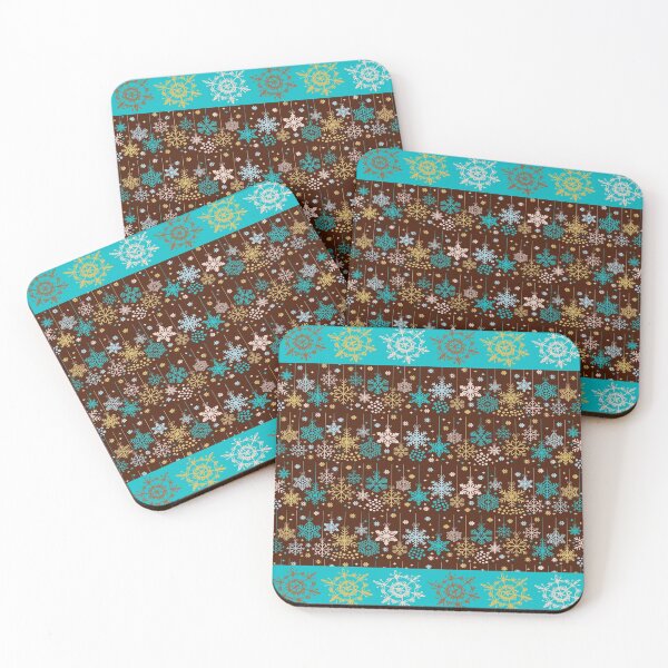 Item preview, Bohemian Snow Flakes Aqua Pattern designed and sold by Ksaavet.