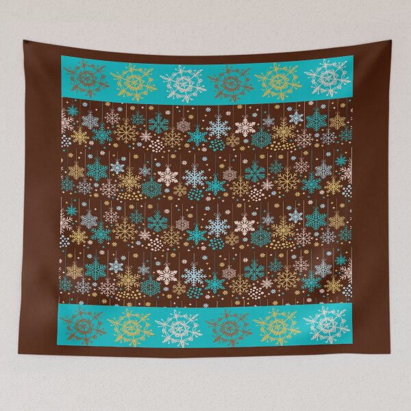 Item preview, Bohemian Snow Flakes Aqua Pattern designed and sold by Ksaavet.