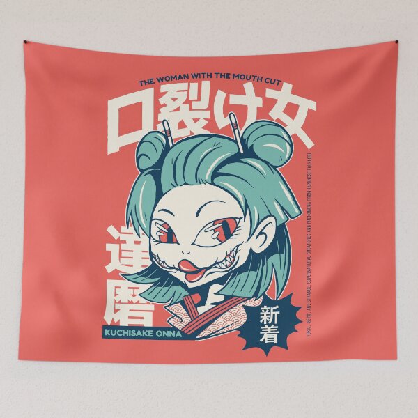 Item preview, Kuchisake Onna Yokai Manga Graphic designed and sold by SLAG-Creative.
