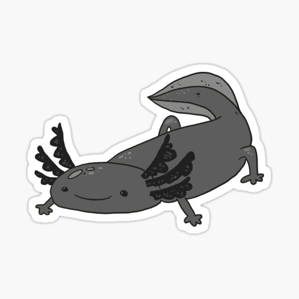 Vista previa del artículo con la obra «Black Axolotl», diseñado y vendido por Andiggo.