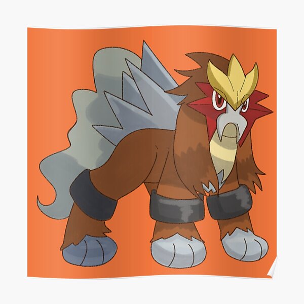 Poster Entei Redbubble