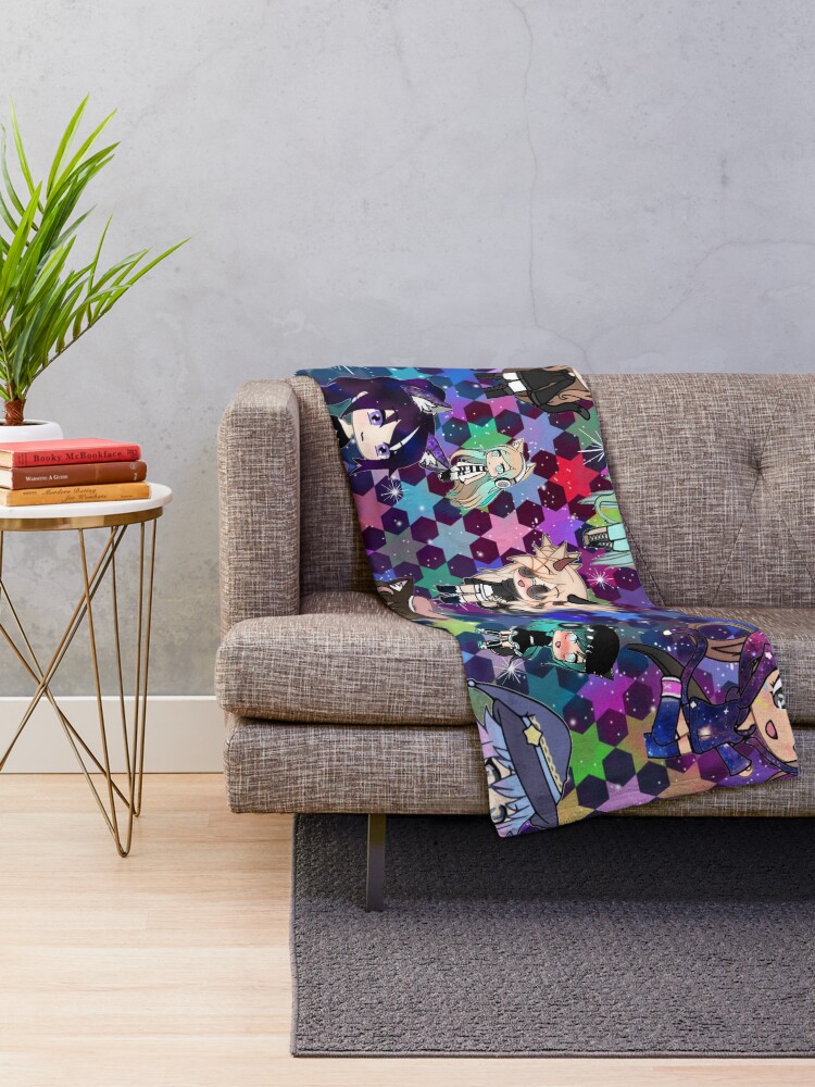 " Gacha Life Girl bundle pack stars" Throw Blanket by Thegames Redbubble
