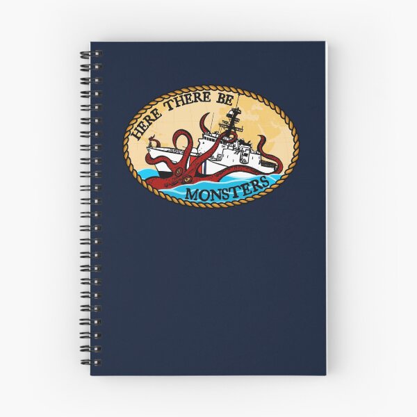 Item preview, Coast Guard Here There Be Monsters NSC designed and sold by AlwaysReadyCltv.