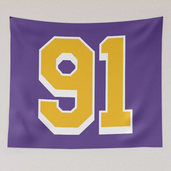 Item preview, 91 Yellow Number ninety-one Purple Basketball Jersey designed and sold by elhefe.