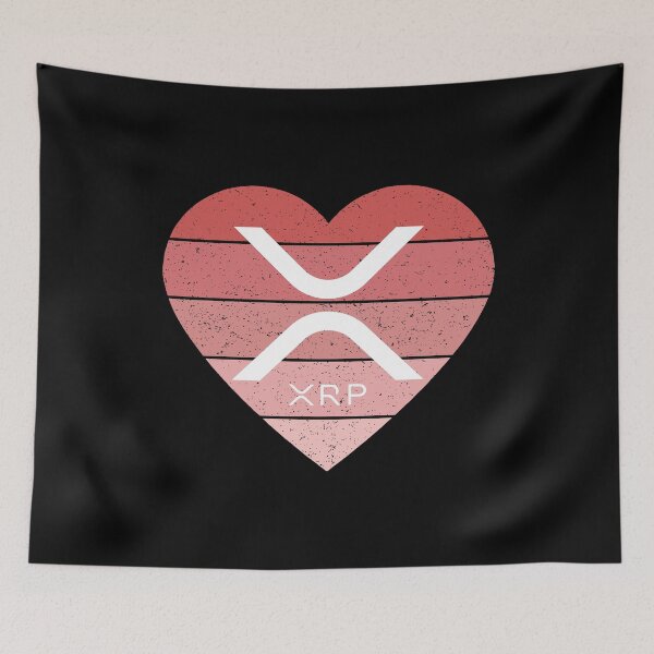 Artikelvorschau, Liebe Welligkeit XRP Light Grunge Pink Heart Sonnenuntergang entworfen und verkauft von Bitcoin-Fashion.