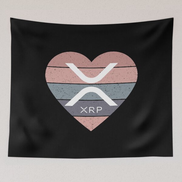 Artikelvorschau, Liebe Welligkeit XRP Light Grunge Pink Herz Sonnenuntergang v2 entworfen und verkauft von Bitcoin-Fashion.