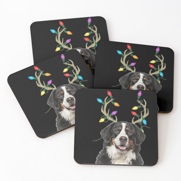 Item preview, Bernese Mountain Dog Reindeer Christmas designed and sold by EmilyPippin.