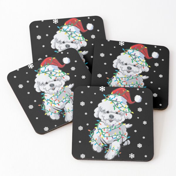 Item preview, Bichon Frise Wrapped In Christmas Lights Dog designed and sold by EmilyPippin.