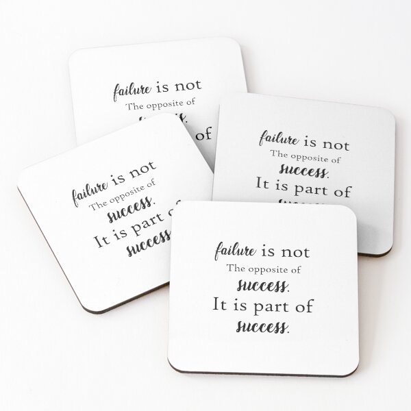 Item preview, Failure Is Not The Opposite Of Success Quote Art designed and sold by vividpixelusa.