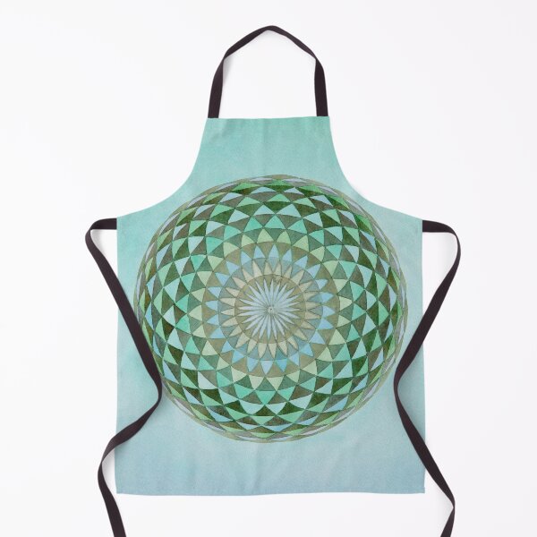 Aperçu de l'œuvre Aquarelle Géométrie Sacrée Torus Vert créée et vendue par maruwatercolor.