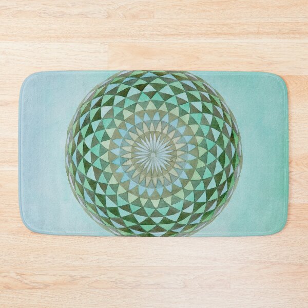 Item preview, Watercolor Sacred Geometry Green Torus designed and sold by maruwatercolor.
